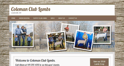 Desktop Screenshot of colemanclublambs.com