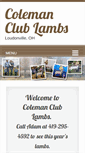 Mobile Screenshot of colemanclublambs.com